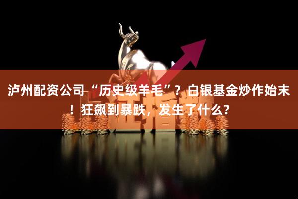 泸州配资公司 “历史级羊毛”？白银基金炒作始末！狂飙到暴跌，发生了什么？